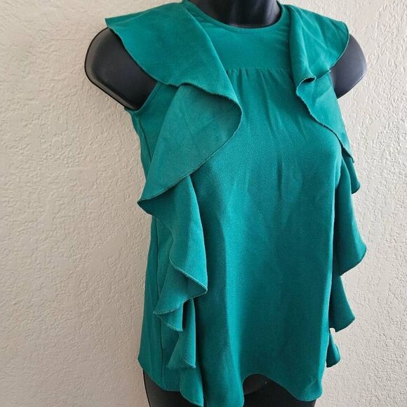 Kate Spade Emerald Green Flutter Blouse - Picture 5 of 8